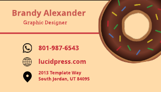 Brown Donut Bakery Business Card Template