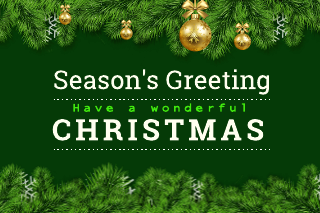 Seasons Greetings Christmas Postcard Template