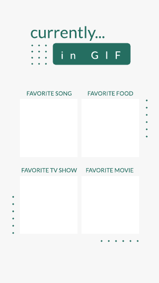 GIF Get To Know Me Instagram Story Template