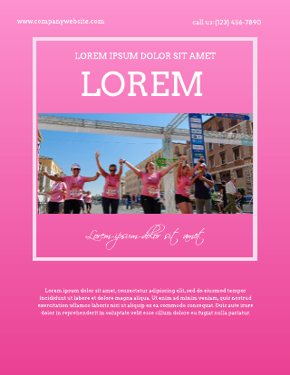 Breast Cancer Square Poster Template