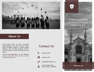 White and Brown University College Tri-Fold Brochure Template