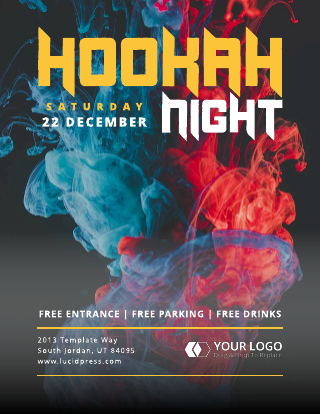 Hookah Night Club Flyer Template