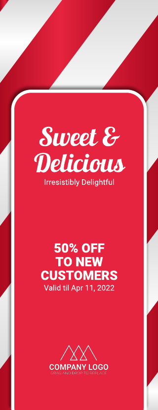 Sweet Candy Shop Retail Door Hanger Template