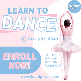Pastel Blue & Pink Dance Studio Banner Ad Template