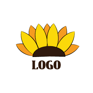 Landscape Sunflower Logo Template