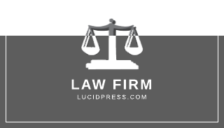 Elegant Simple Grey Lawyer Business Card