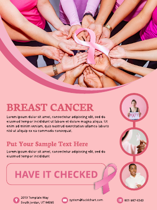 Team Breast Cancer Poster Template