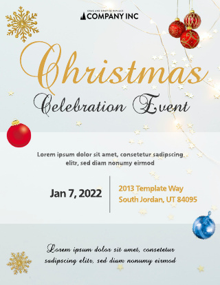 Christmas Celebration Event Retail Flyer Template