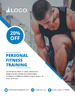 Man Personal Trainer Flyers Template