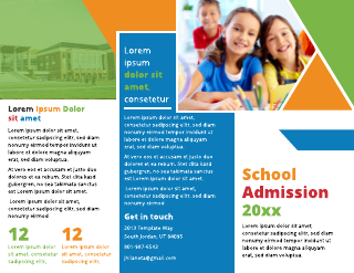 Middle School Admission Tri-fold Brochure Template