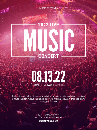 Modern Music Concert Poster Template