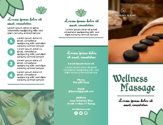 Wellness Massage Tri-fold Brochure Template