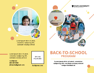 Back to School Program Bi-Fold Brochure Template