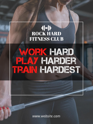 Rock Hard Gym Fitness Poster Template