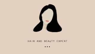 Simple Skin Tone Theme Hair Salon Business Card