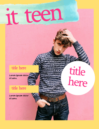 It Teen Magazine Cover Template 