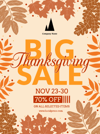Retail Thanksgiving Poster Template