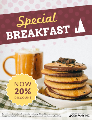 Sale Breakfast Promo Flyer Template