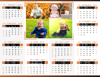 Baby Photo Calendar Template
