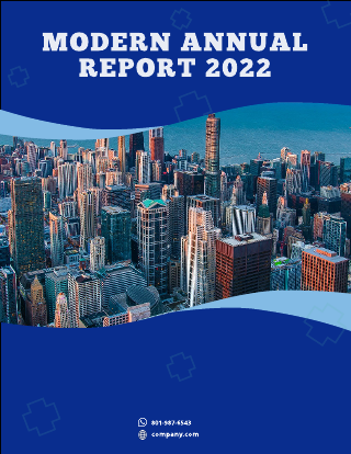 Light Blue Finance Annual Report Template