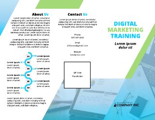 Digital Marketing Training Tri-Fold Brochure Template