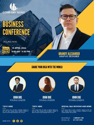 Business Conference Event Poster Template