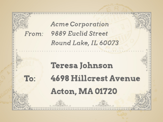Vintage Shipping Label Template