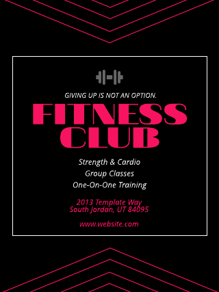 Fitness Club Fitness Poster Template