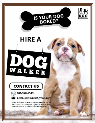 Hiring Dog Walker Flyer Template