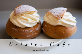 Eclairs Cafe Postcard Template