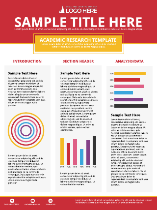 Pure Red Academic Poster Template