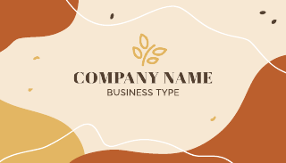 Burnt Orange Abstract Business Card Template