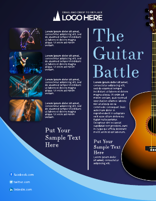 The Guitar Battle Music Flyer Template