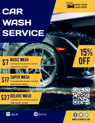 Professional Washer Car Wash Flyer Template