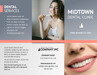 Dental Clinic Grid Gray Brochure Template