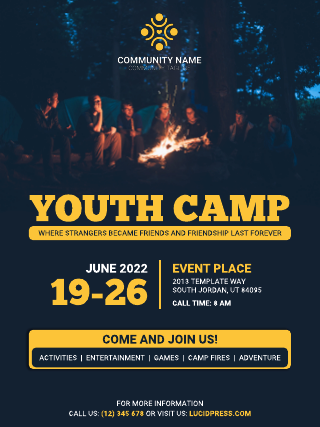 Community Youth Camp Poster Template