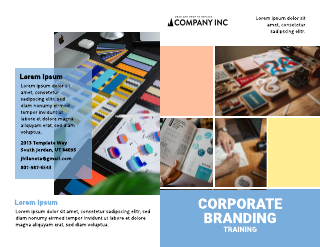 Corporate Branding Training Bi-fold Brochure Template