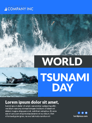 World Tsunami Day Poster Template