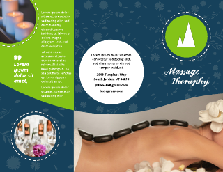 Massage Therapy Tri-fold Brochure Template