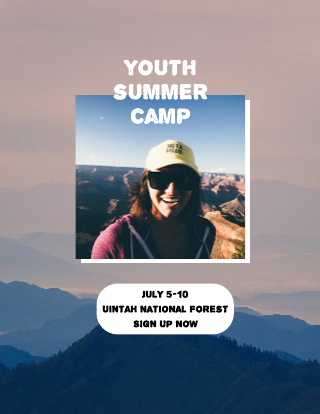 Outdoor Photo Summer Camp Flyer Template