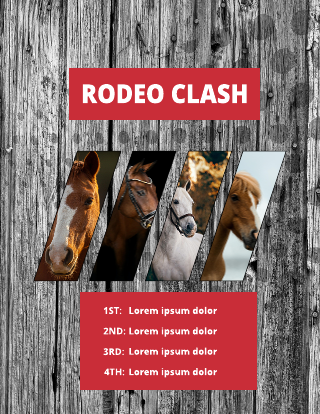 Horse Poster Gray Template