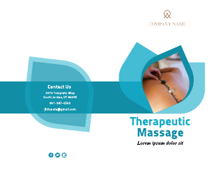 Therapeutic Massage Bi-fold Brochure Template