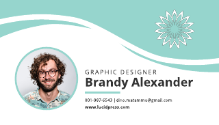 Teal White Beautician Makeup Business Card