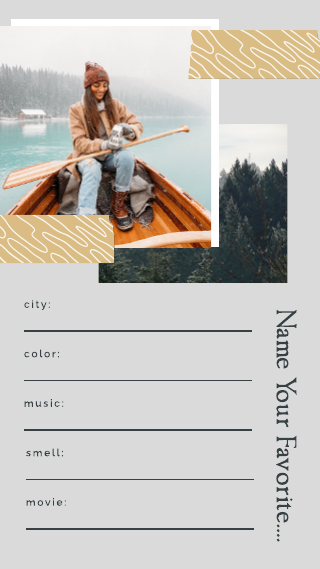 Photo Collage Get To Know Me Instagram Story Template