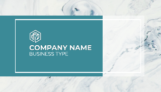 Blue Green Marble Business Card Template