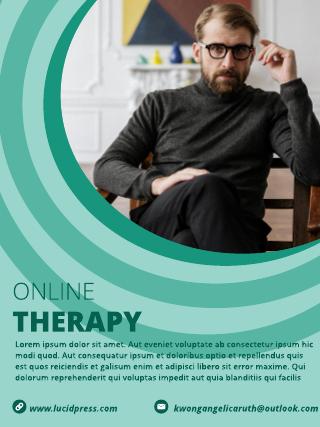 Mental Health Online Poster Template