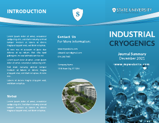 Science Cryo Blue Brochure Template