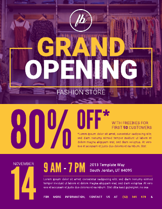 Boutique Grand Opening Flyer Template