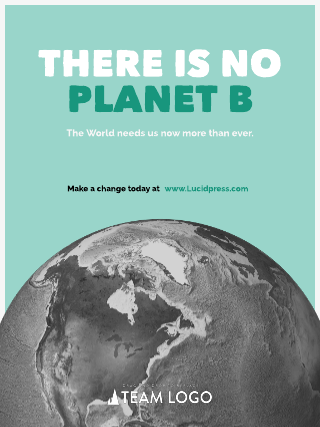 World Image Minimal Global Warming Poster Template