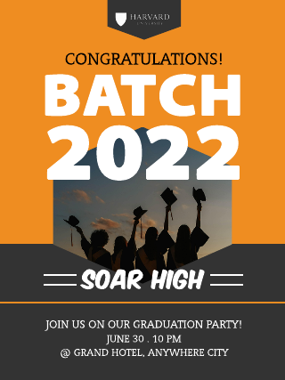 Graduation Batch Party Poster Template